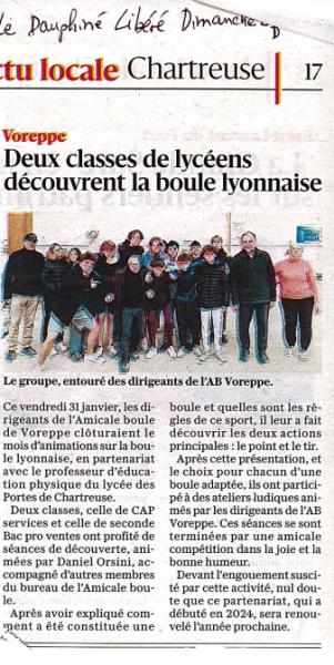 Article Boule Lyonnaise.